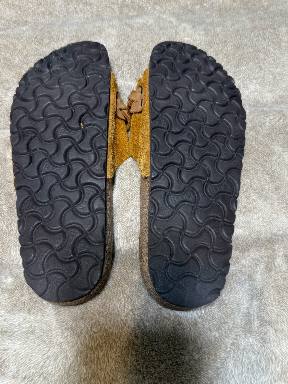 Birkenstock OITA Suede Leather Braided Slides Sandals Taupe Sz 38/US 8 NARROW - Picture 13 of 14
